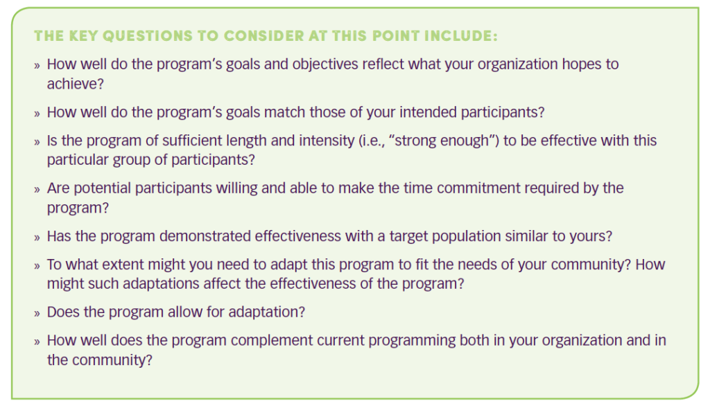 Implementing an evidence-based program - Centre for Family Research and ...