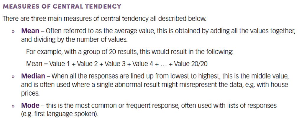 Central tendency